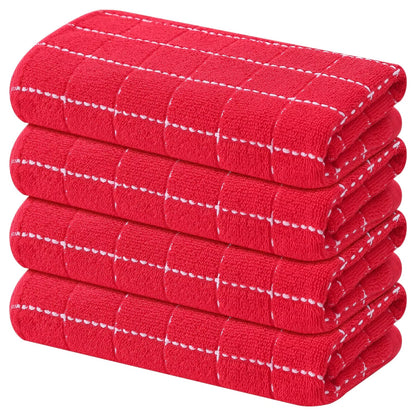 2/4Pcs Cotton Dish Towels Dishcloth Ultra Soft and Absorbent Kitchen Towels Household Cleaning Tools Kitchen Wash Cloth
