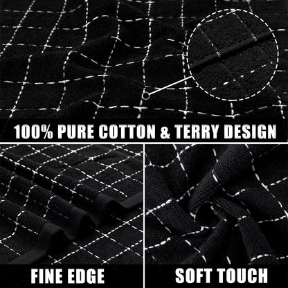 2/4Pcs Cotton Dish Towels Dishcloth Ultra Soft and Absorbent Kitchen Towels Household Cleaning Tools Kitchen Wash Cloth