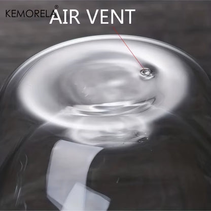 Double Walled Glass Coffee Mug 350/450ML with Bamboo Lid Clear Mug with Handles for Hot Beverages like Cappuccino